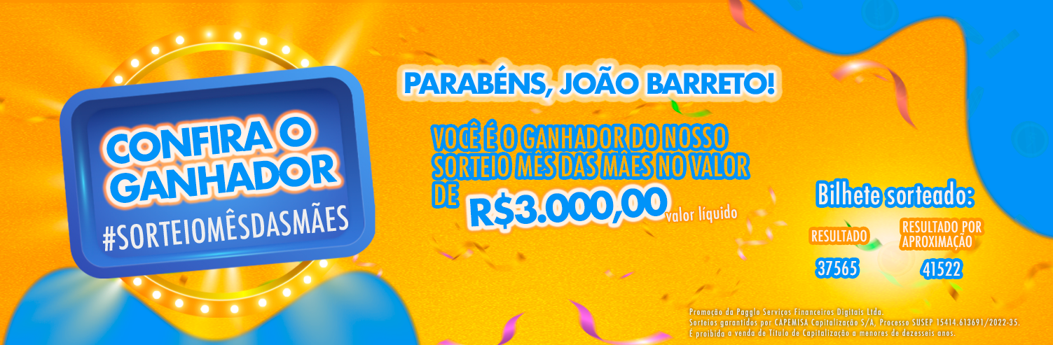 imagem do banner sobre sorteios excluivos